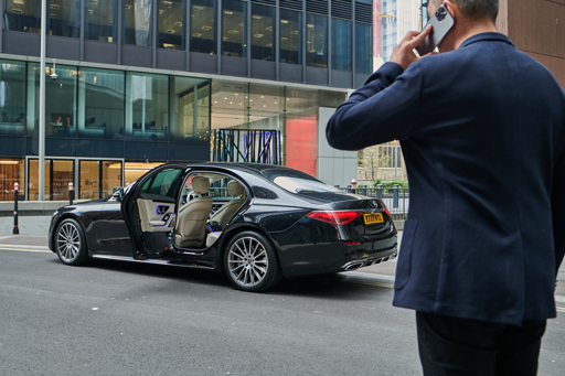 S-Class with a chauffeur car hire