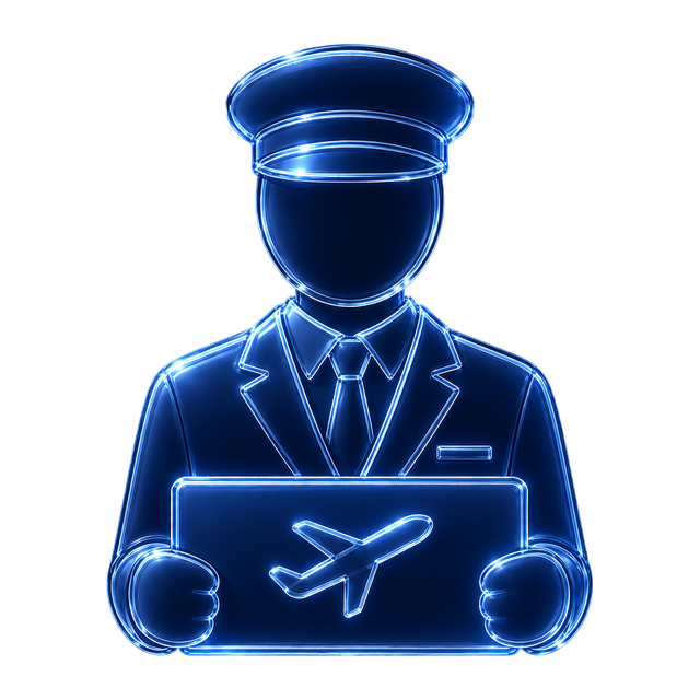 Professional chauffeur waiting with an airport meeting sign