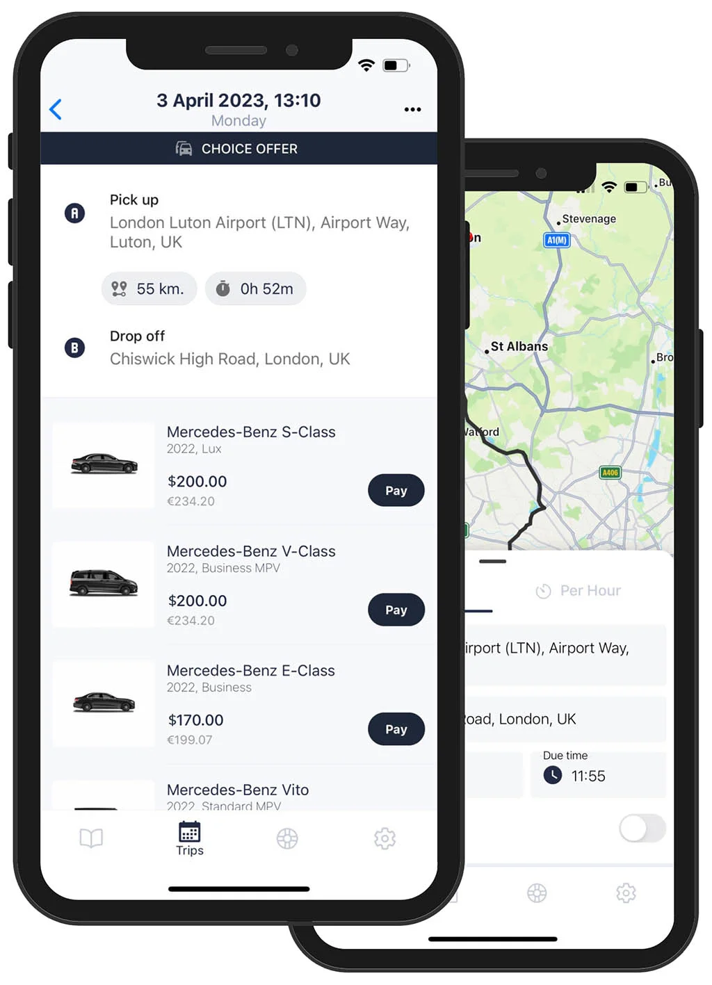 Limotak mobile app for booking London airport transfers